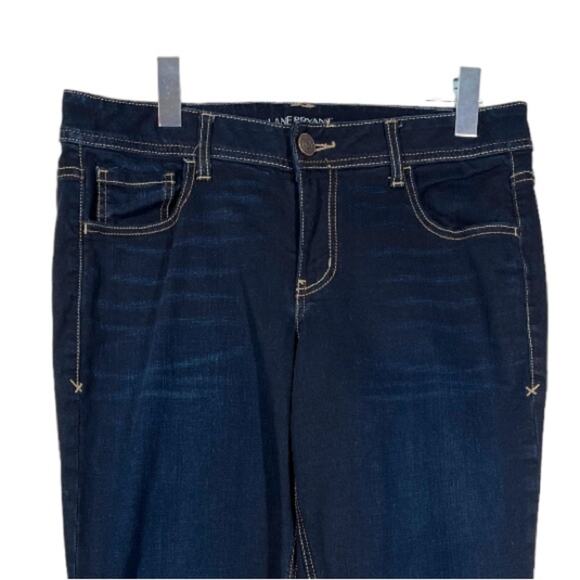 Lane Bryant Women’s Jeans Genius Fit Crop Dark Wash Mid Rise Plus Size 14 - Picture 3 of 6